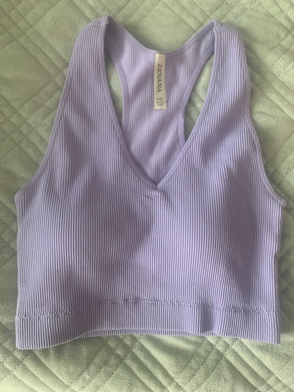 Zenana Outfitters Ribbed V-Neck Brami